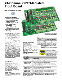 Thumbnail of document Data Sheet - OME-DB-24PD 24-Channel OPTO-Isolated Input Board w/Digital Input Channels